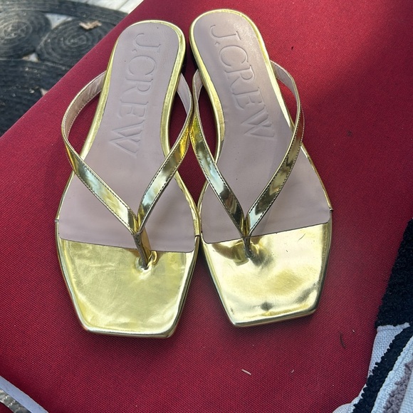 J Crew Capri Thong Sandals in Metallic leather - Picture 3 of 7